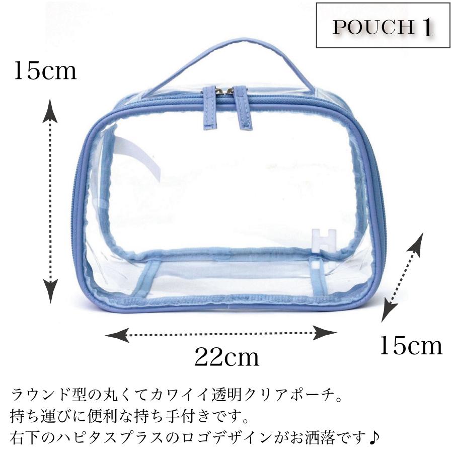 Siffler（シフレ） トラベルポーチ 4点セット クリアポーチ ラウンド型