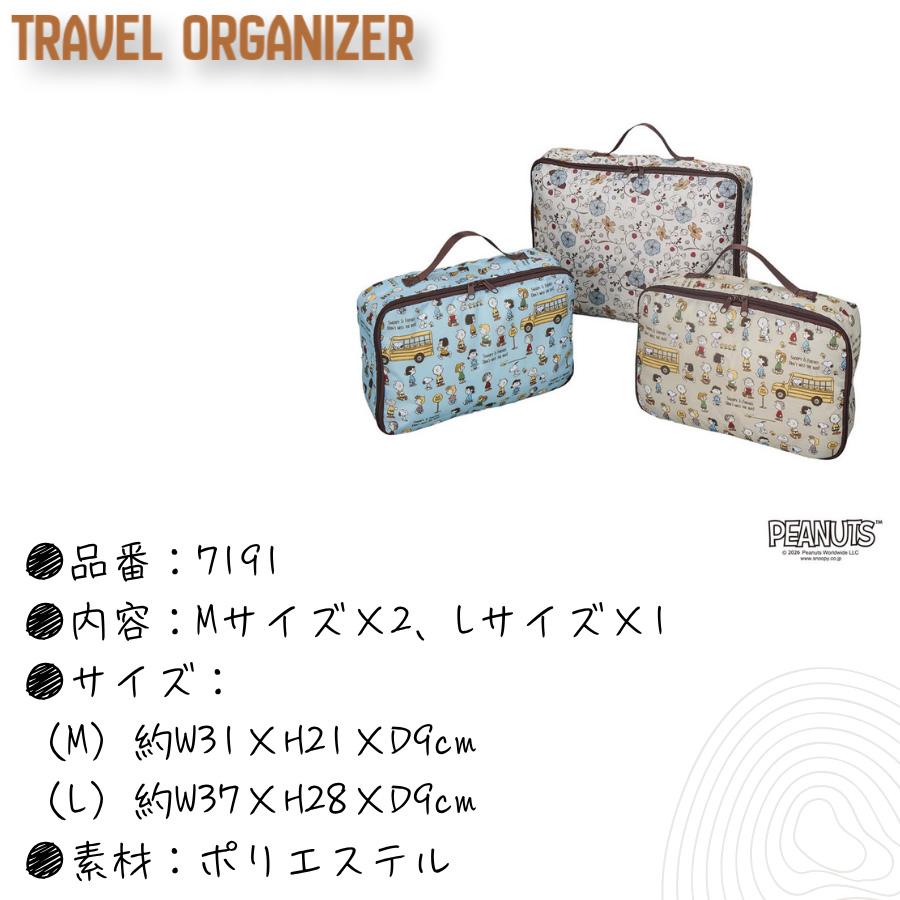 PEANUTS トラベルインナーケース 3点セット 旅行 収納 仕分け 整理整頓