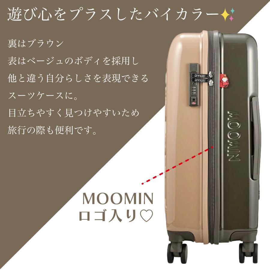 ハピタス　ムーミンスーツケースHAP2286 Mサイズ スーツケース ムーミン リトルミイ Mサイズ ジッパータイプ HAP2286-57