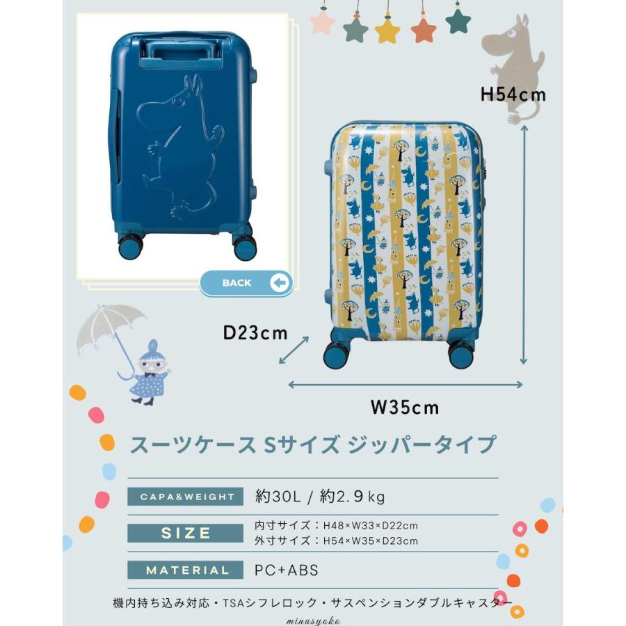 MOOMIN リトルミイ スーツケース Sサイズ ブルー ストライプ