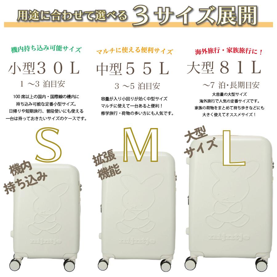 Miffy（ミッフィー） 70周年 スーツケース 機内持ち込み Sサイズ 1〜3