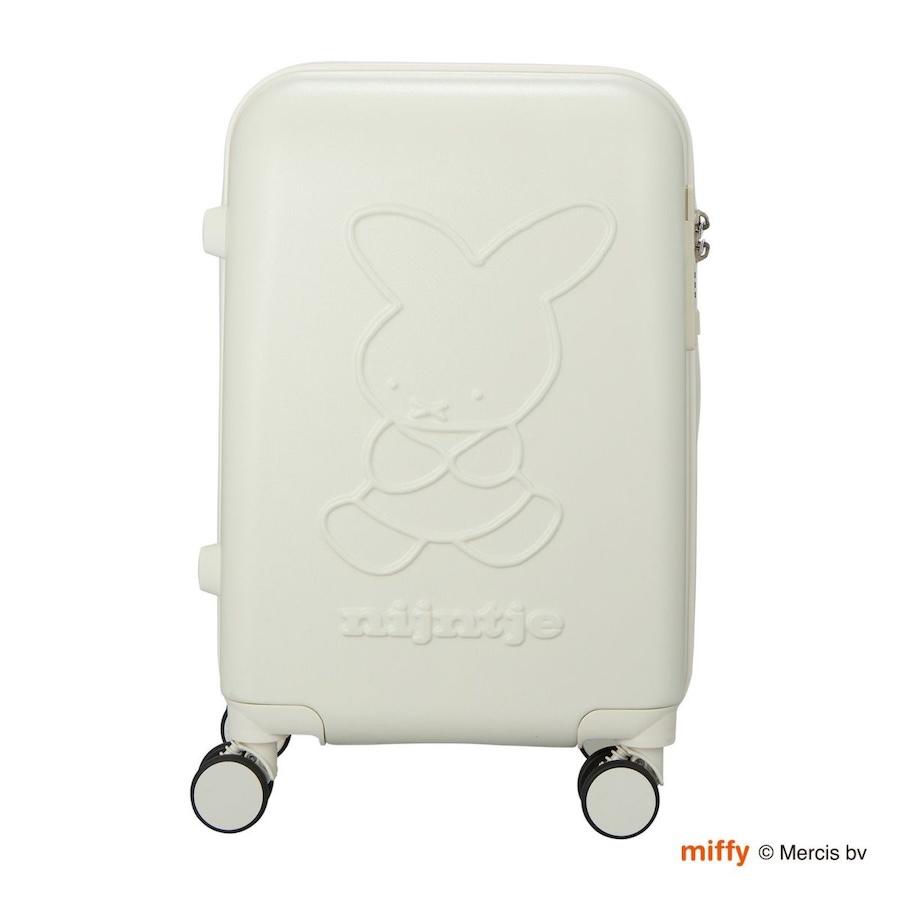 ミッフィー　ブルーナ　 ホワイト キャリーケース Miffy（ミッフィー） スーツケース 拡張式キャリーケース 55-60L