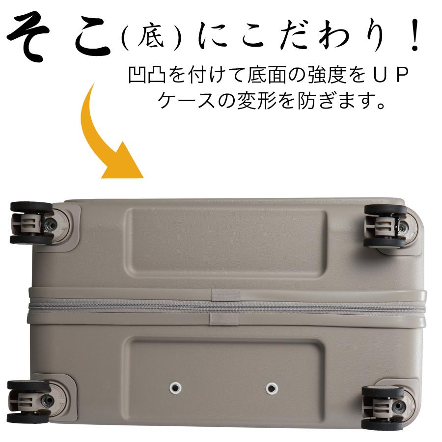 ハピタス RPET新素材 スーツケース Mサイズ 3〜5泊 ジッパータイプ 前