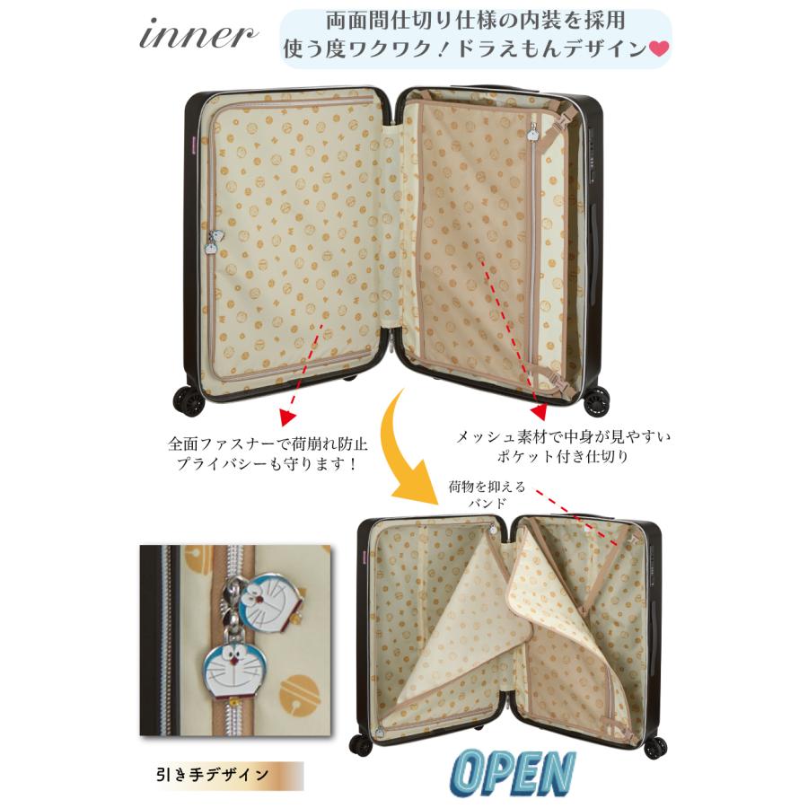 Siffler（シフレ） ドラえもん スーツケース L 1週間 長期 ジッパー