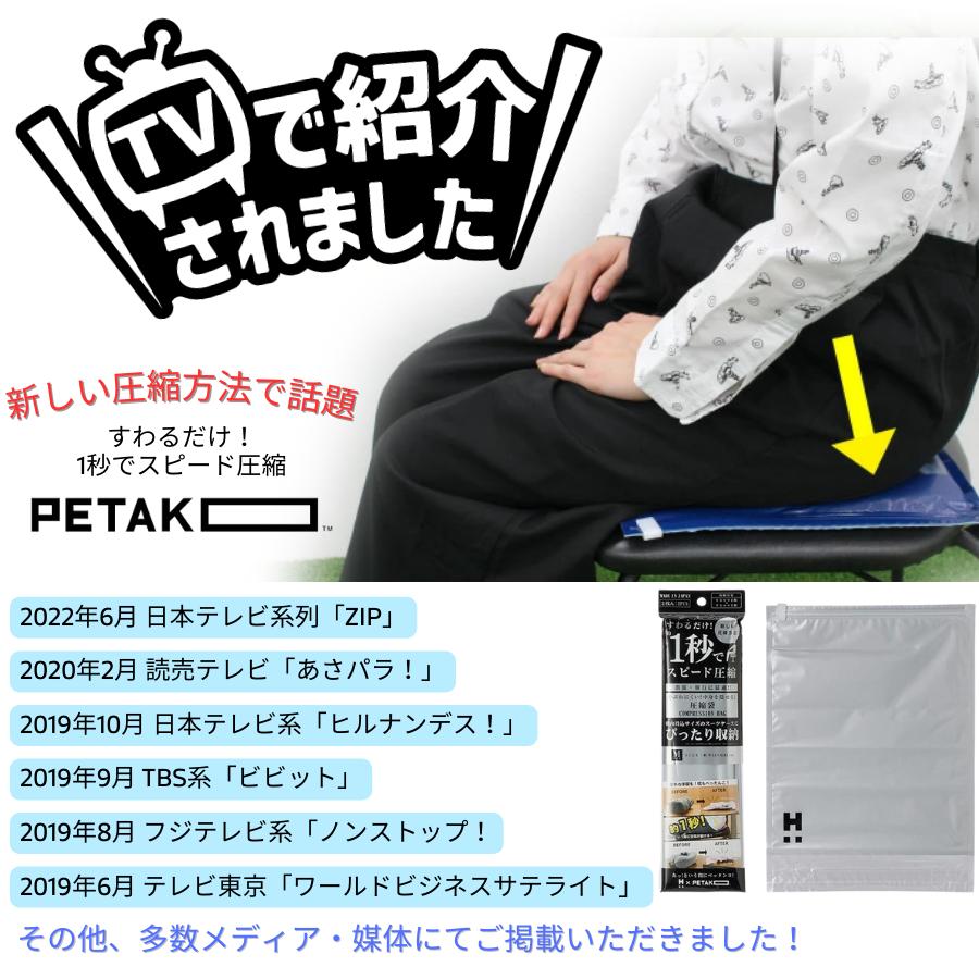 Siffler（シフレ） PETAKO 圧縮袋 Mサイズ 3枚入り 抗菌 日本製
