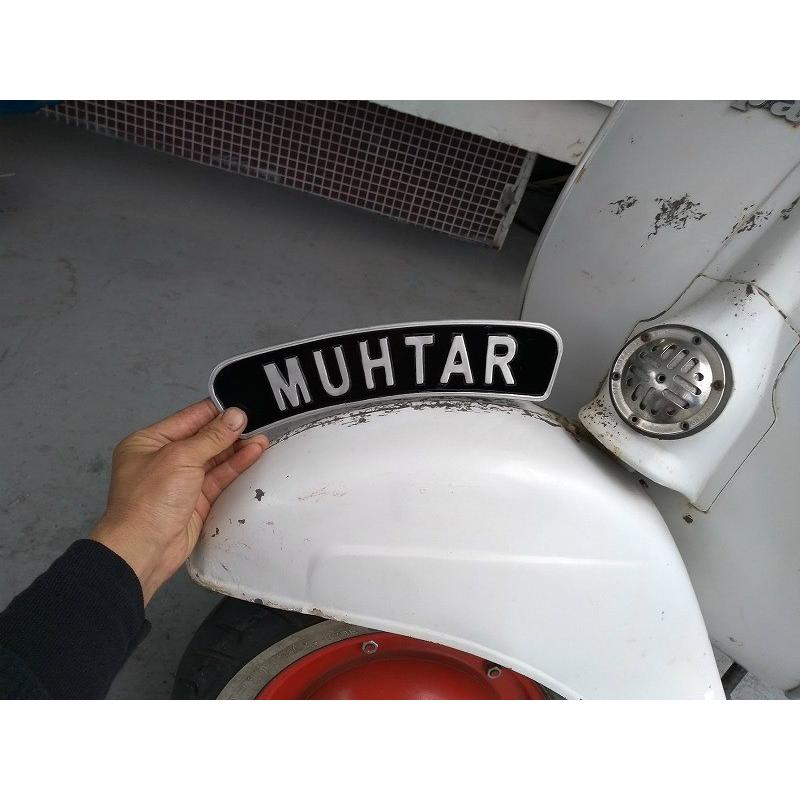 メール便可 50s 100 Et3 P Pl Lml 英国風ナンバープレート 希望ナンバー可 フロントフェンダー用 ベスパ Vespa Ac17 エーエーモトシクレッタ 通販 Yahoo ショッピング