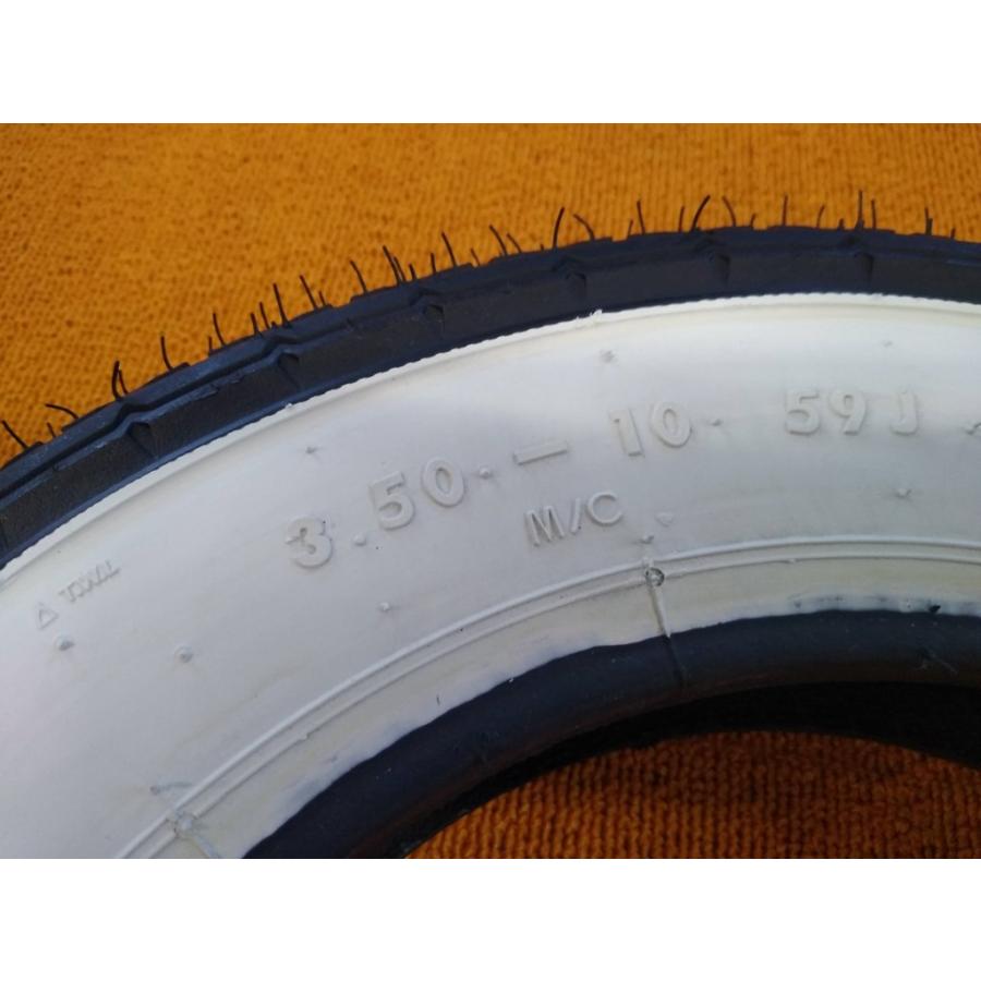 コンチネンタル ホワイトリボンタイヤ 3.50-10 チューブレスタイプ