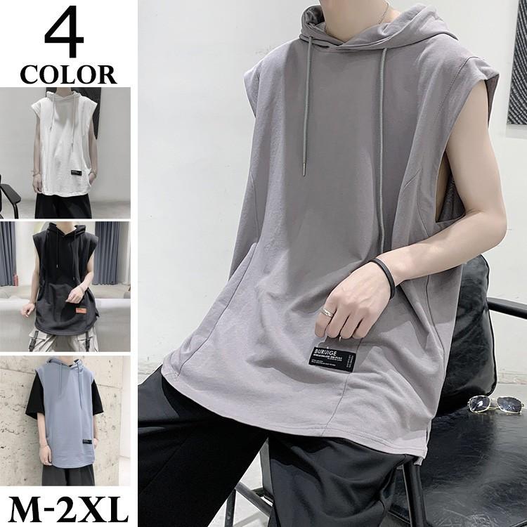 送料無料 パーカー メンズ ノースリーブ パーカ 夏物 袖なしパーカー トップス フード付き 夏服 プルオーバー 新作 Hxl Star Sky 通販 Yahoo ショッピング