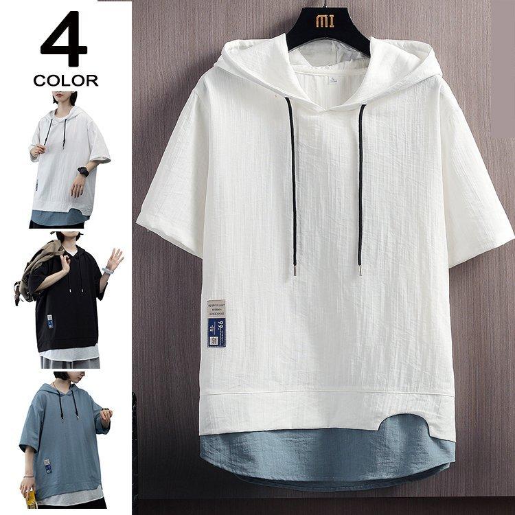 半袖パーカー メンズ パーカーおしゃれ 半ジップパーカー 薄手 フード 半袖 大きいサイズ カジュアル 男女兼用 Hxl Star Sky 通販 Yahoo ショッピング