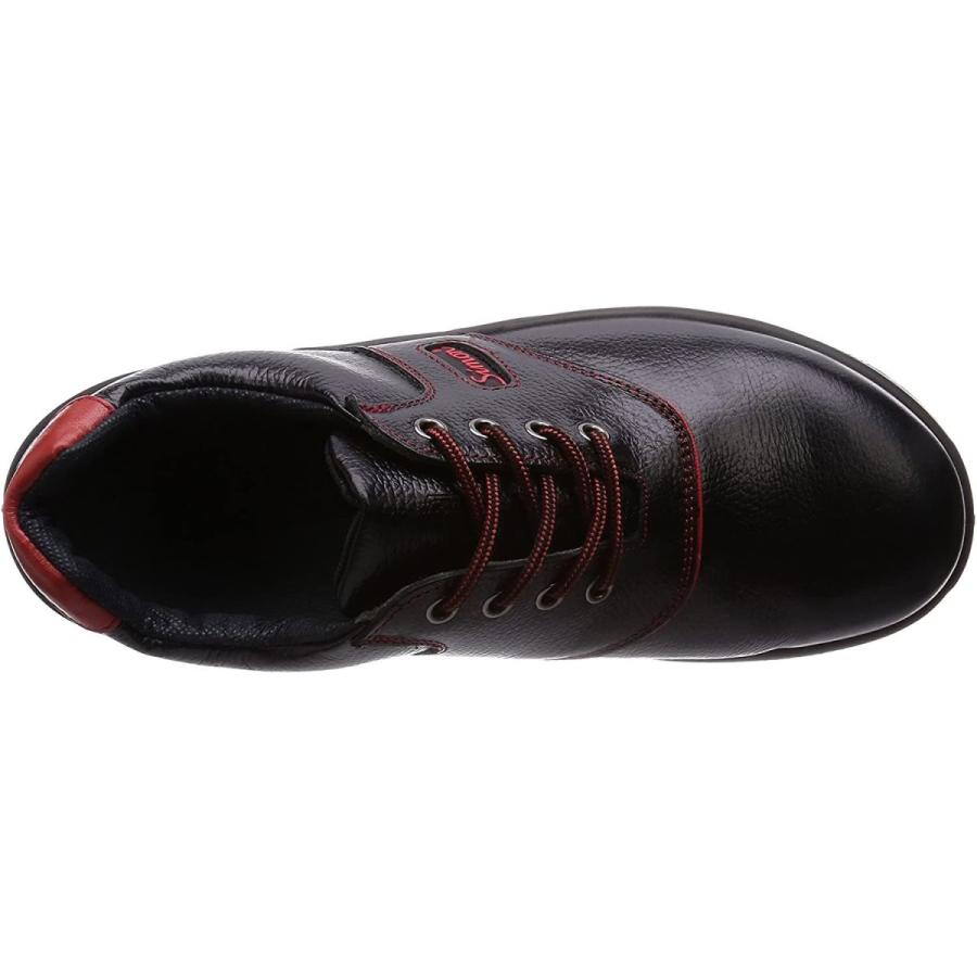 シモン　安全靴　短靴　JIS規格　cm　耐油　SL11　ライト　黒　26.5　耐滑　革製　3E　赤