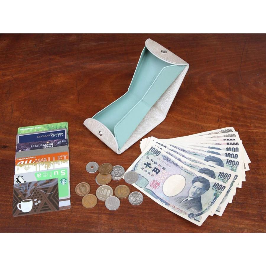 (カルトラーレ)Cartolare ハンモックウォレット プラス レディース (Pearl Beige × Blue Green) カルトラーレ Cartolare ハンモックウォレット プラス レディース Pearl Beige Blue Green