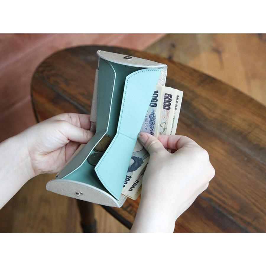 (カルトラーレ)Cartolare ハンモックウォレット プラス レディース (Pearl Beige × Blue Green) カルトラーレ Cartolare ハンモックウォレット プラス レディース Pearl Beige Blue Green