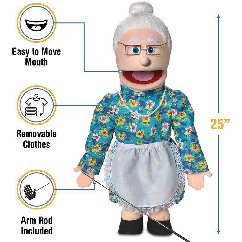 腹話術人形風パペット 25インチ おばあさん ピーチお婆ちゃん 全身タイプ 腹話術人形風パペット 全身タイプ H1323384449(11607円)