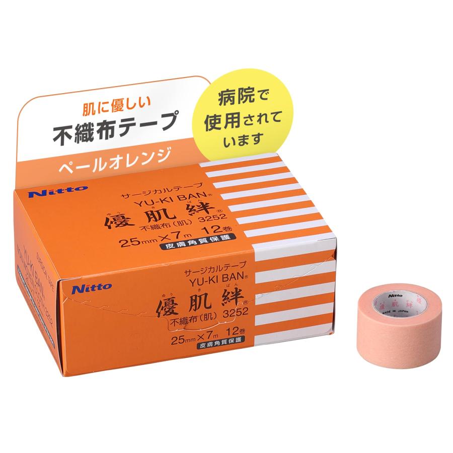 ニトムズ 優肌絆 不織布 肌 肌にやさしい かぶれにくいテープ 25mm×7m
