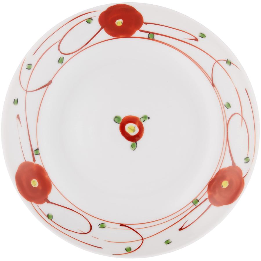 西海陶器 (Saikaitoki) 赤絵小花 5号皿 63283