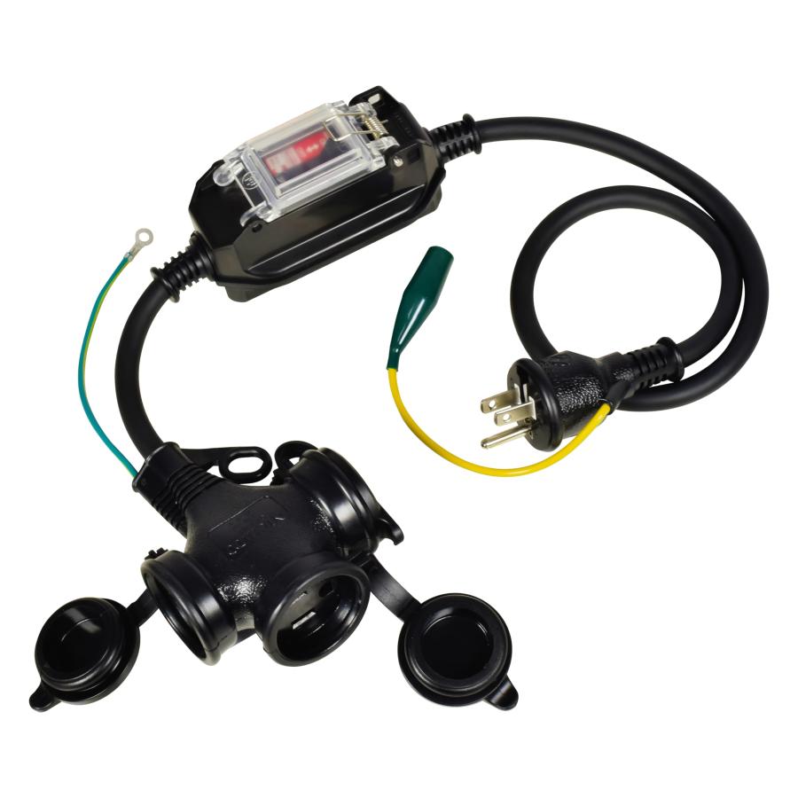 【Found THE ONE】 防雨ポッキン延長ブレーカ FBW-EK-T 過負荷漏電保護兼用