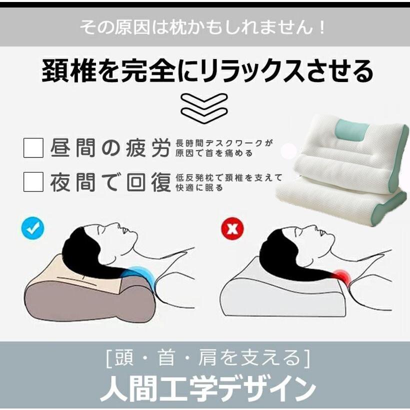 「F-Daylight正規品」枕 低反発枕 肩こり 首こり 首が痛い 横向き寝 まくら マクラ ギフト 安眠枕 快眠枕 バレンタイン いびき 防止 敬老の日 ストレートネック｜aandz｜08