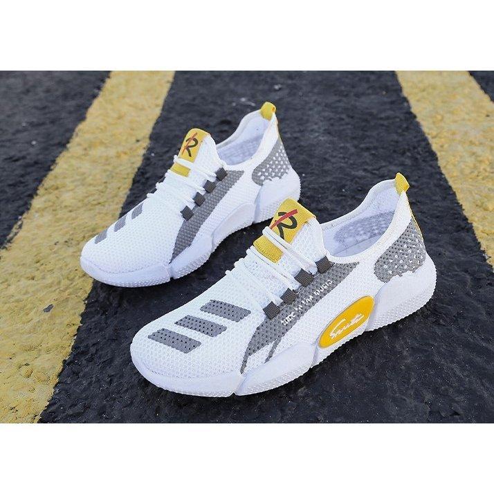 大量入荷 メンズ スニーカー ランニングシューズ フィットネス ウォーキング スポーツ カジュアル かっこいい 靴 赤 黒 黄 白 春 Honeymoon Style