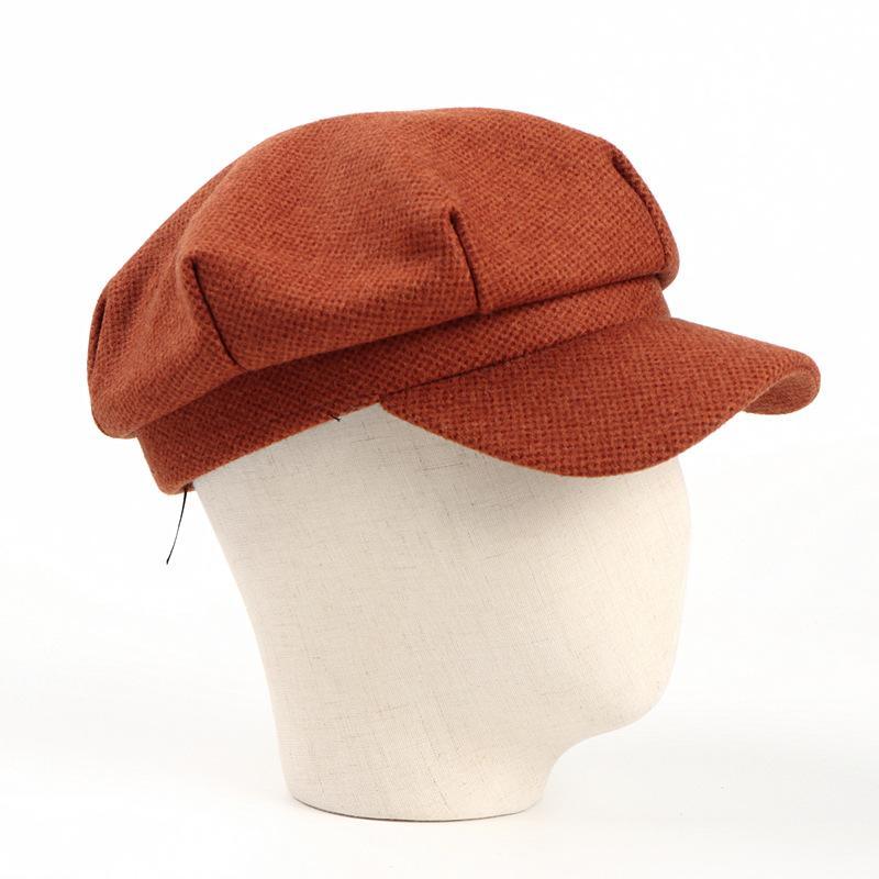 5%OFF-八角帽•英??版帽子 レディース 大きいサイズ キャスケ•ットミラクルキャスダウンHAT ハット 秋 冬 小顔効果 防寒対策に 56-58CM コ-ヒ-色 マリンキャップ ワークキャップ キャスケット フェルト コットン メンズ レディース cap 6101