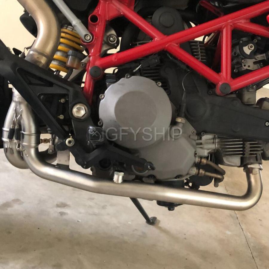 ハイパーモタード - DUCATI Hypermotard 796 触媒受け答え 触媒引っ切りない 触同盟罷工 えり巻き スリップオン マフラー-バイク