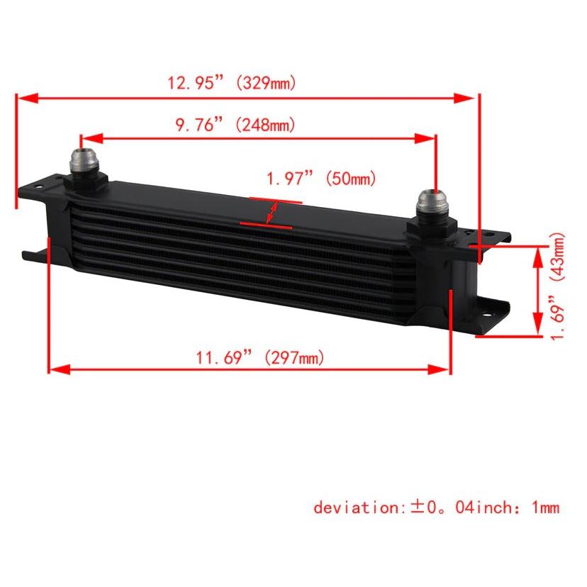 汎用オイルクーラーキット 7段 AN10 オイルフィルター移設 : 厚木