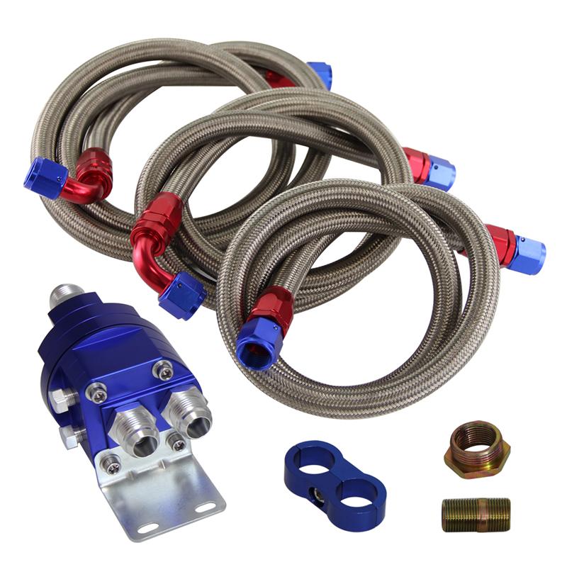 汎用オイルクーラーキット 9段 AN10 オイルフィルター移設 : 厚木