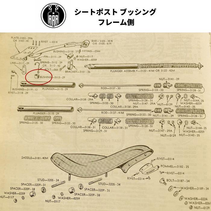 Harley Davidson（ハーレー・ダビッドソン） シートポスト ブッシング