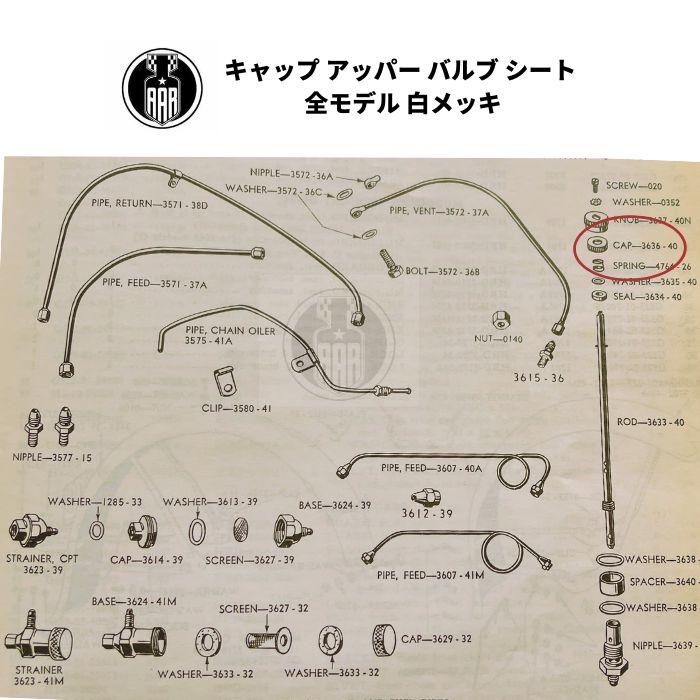 確認用〈7〉 Harley Davidson（ハーレー・ダビッドソン） キャップ アッパー バルブ