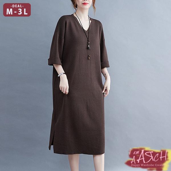 ファッション グリーン ホワイト系 完成品 大きいサイズ レディース ファッション ワンピース ぽっちゃり おおきいサイズ 対応 オーバーサイズ 5分袖 ニット Vネック ゆったり M L Ll 3l 秋冬 Fxiuker3cr Www Boulevardrestaurants Com