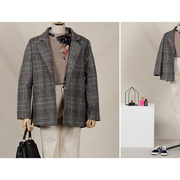 大きいサイズ ジャケット レディース ファッション ぽっちゃり おおきいサイズ あり グレンチェック柄 レトロ モダン テーラード S M L Ll 秋冬 rch W3546 rch 通販 Yahoo ショッピング