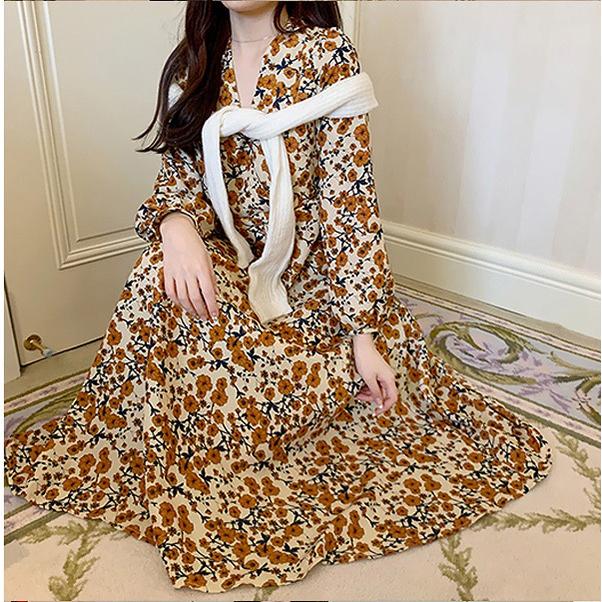 大きいサイズ レディース ファッション ワンピース ぽっちゃり おおきいサイズ 花柄 フラワー柄 Vネック レトロ グラニー ヴィンテージ風 Ll 3l 4l 5l 6l 秋冬 rch W9138 rch 通販 Yahoo ショッピング