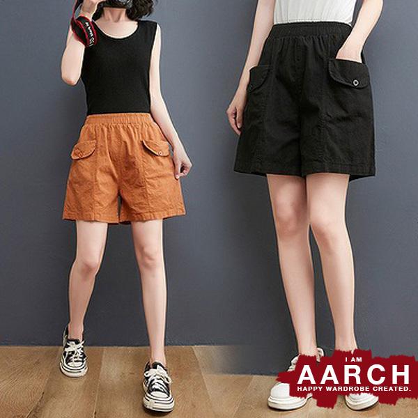大きいサイズ レディース ファッション パンツ ショートパンツ ぽっちゃり おおきいサイズ あり ウエストゴム フラップ付きパッチポケット M L Ll 3l 春夏 91 以上節約