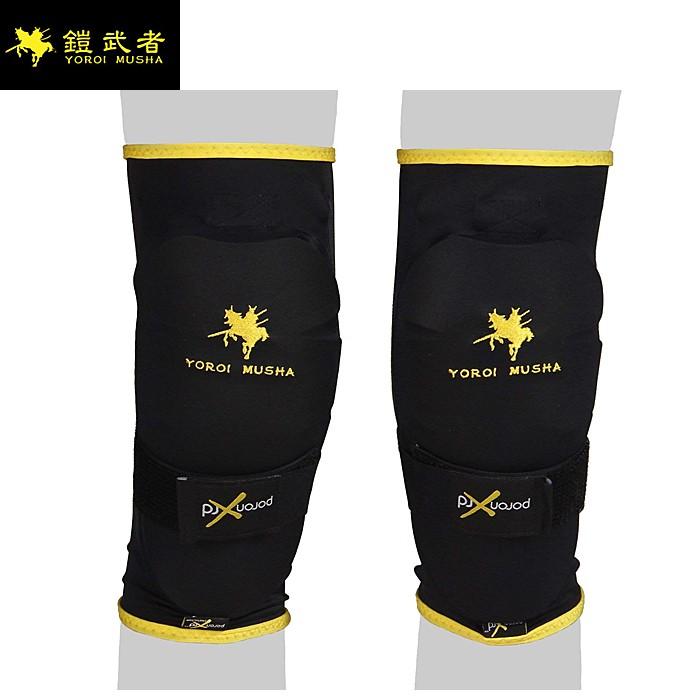鎧武者/KNEE PAD(両ヒザ）（BK×YE：FREE）/ YM-1708【プロテクター