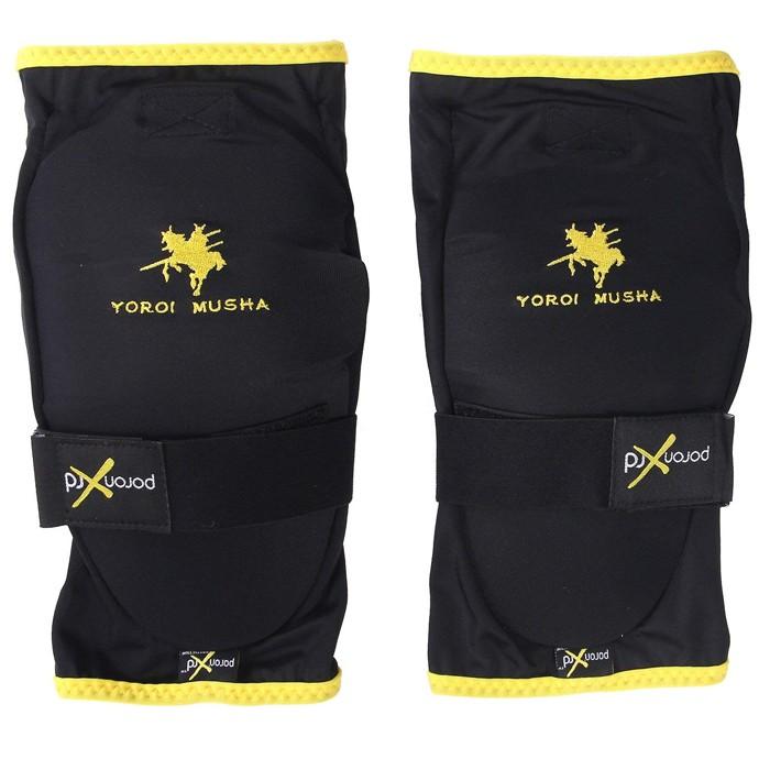 鎧武者/KNEE PAD(両ヒザ）（BK×YE：FREE）/ YM-1708【プロテクター