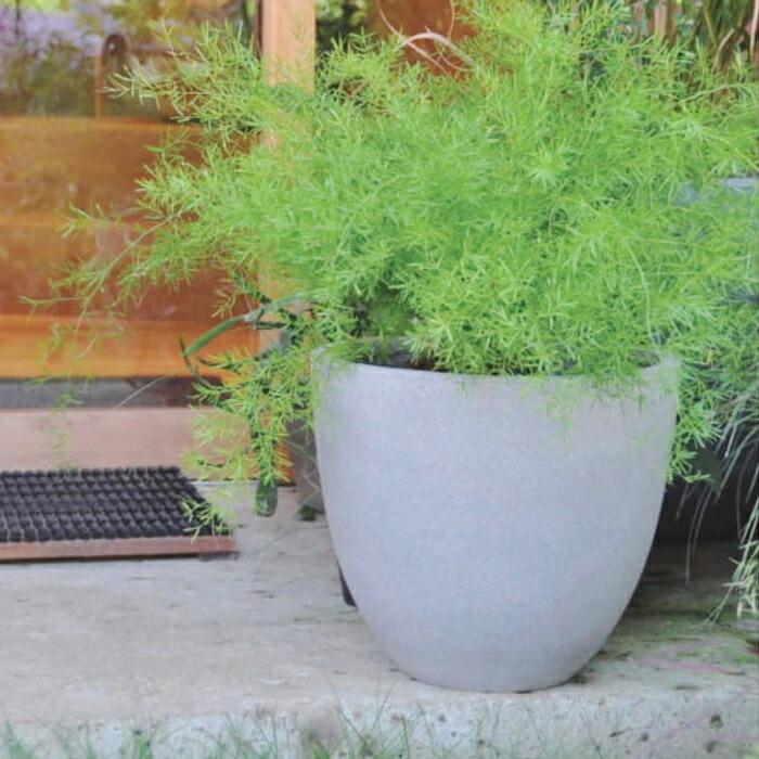 植木鉢 陶器鉢　大型　コンクリート調 植木鉢 おしゃれ 大型 スタウトアッシュラウンドS＜ 33cm 11号