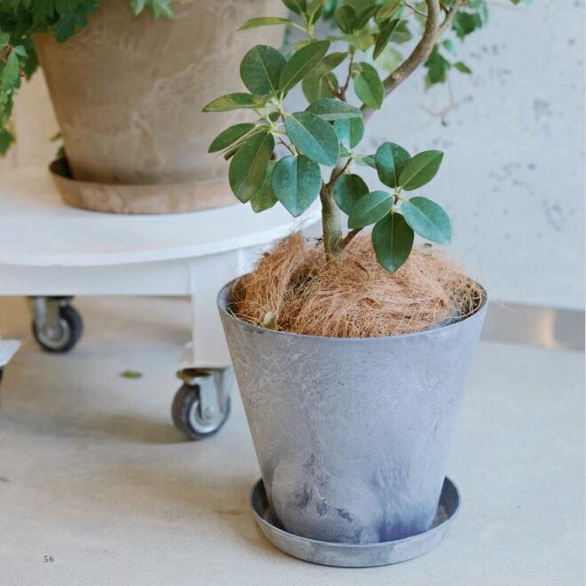 植木鉢 おしゃれ 軽い アートストーンラウンドS 21.5cm 7号