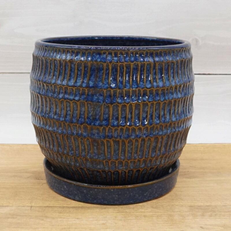 植木鉢 おしゃれ 陶器鉢 クラッツ シノL (3色) 18cm 6号 穴あり 受け皿