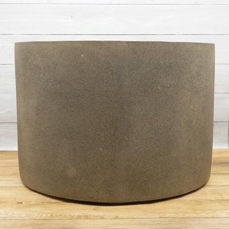 植木鉢 おしゃれ 軽い グラナイトローシリンダーL 80cm 26.5号 FRP 浅