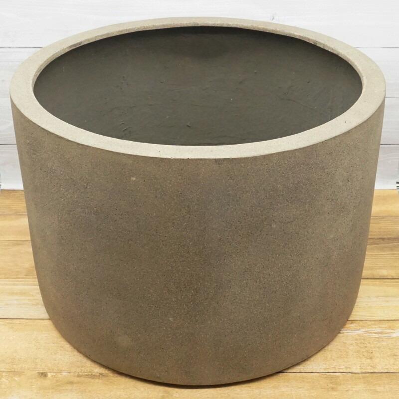 植木鉢 おしゃれ 軽い グラナイトローシリンダーL 80cm 26.5号 FRP 浅