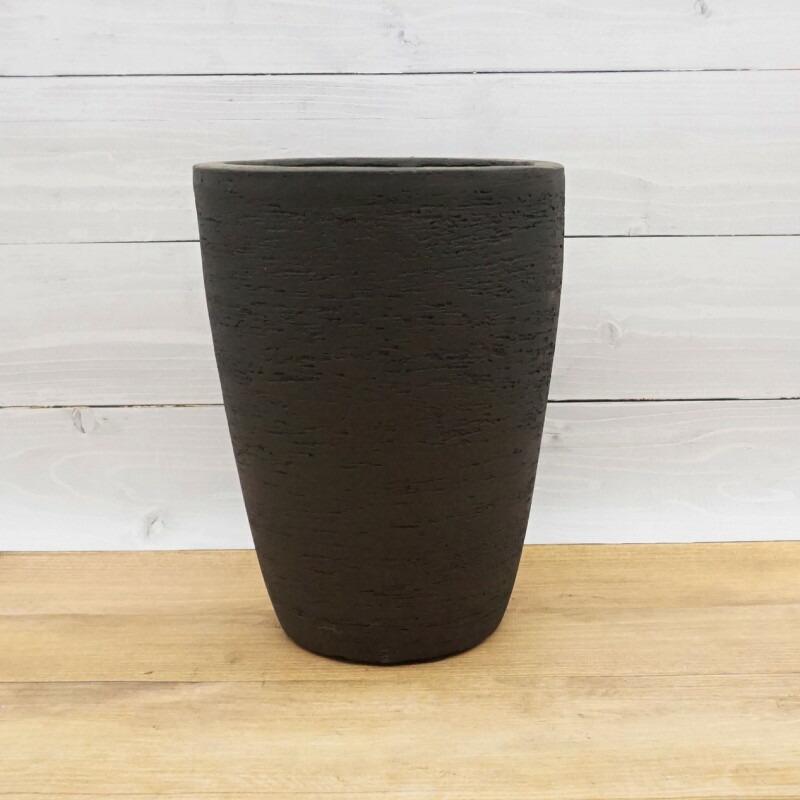 植木鉢 おしゃれ カイトコニックS 20cm 6.5号 底穴あり 黒 テラコッタ