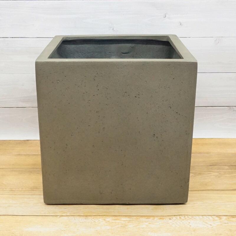 植木鉢 おしゃれ 大型 軽い モードライトキューブS FRP 35cm 穴あり