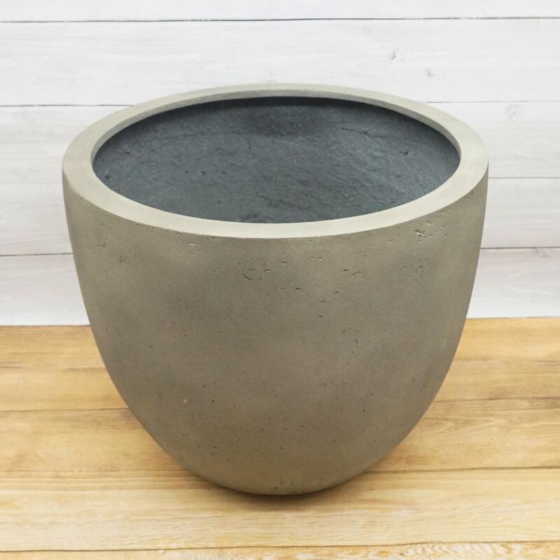植木鉢 おしゃれ 軽い モードライトラウンドL 80cm 26.5号 FRP グレー