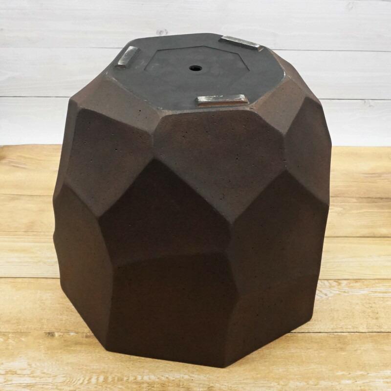 植木鉢 おしゃれ 軽い リッジL 47cm 15.5号 FRP 底穴あり グレー