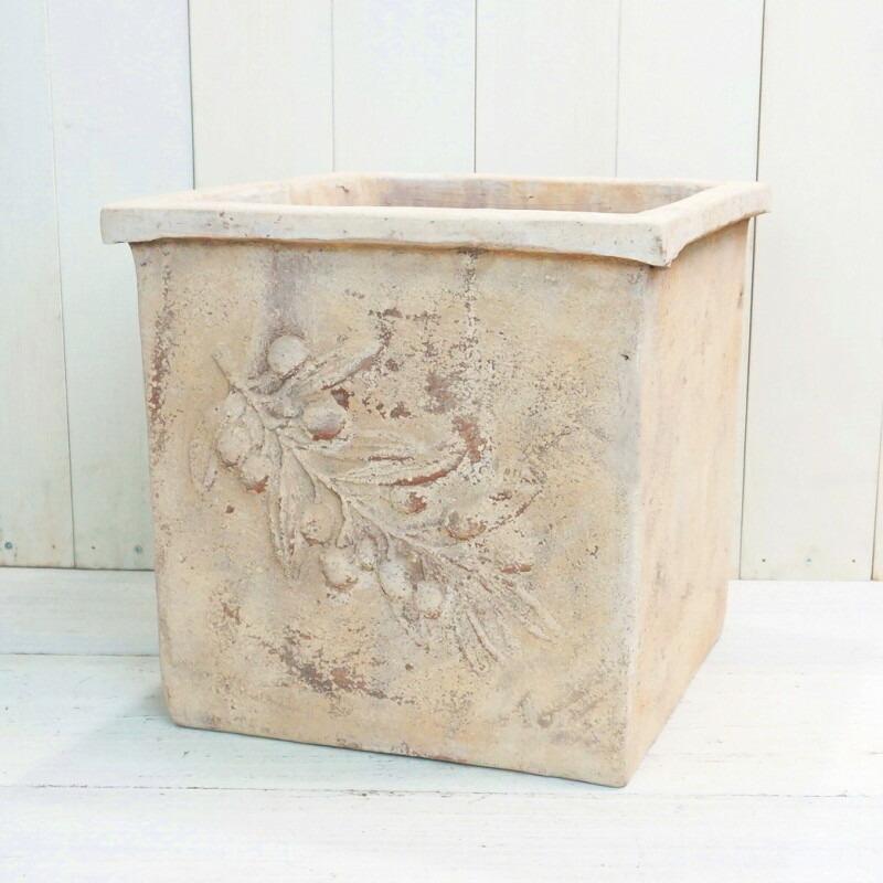 植木鉢 おしゃれ テラコッタ オリーブ スクエアアンティコS 30cm 10号