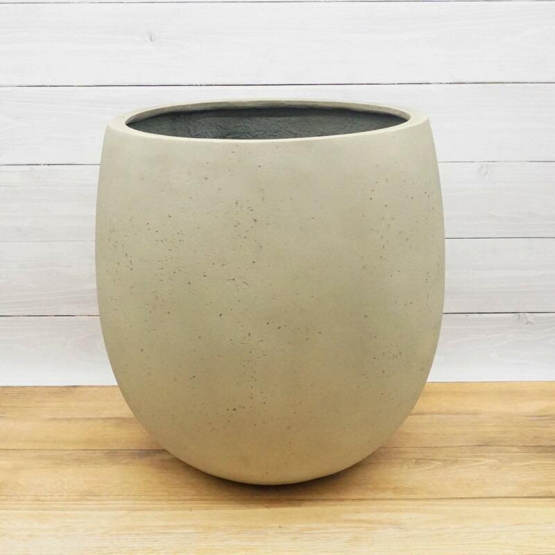 植木鉢 おしゃれ 軽い テラニアスバルーンL 55cm 18号 FRP 軽量 底穴あり プランター 鉢 室内 屋外 鉢植え 観葉植物 多肉植物 塊根の画像