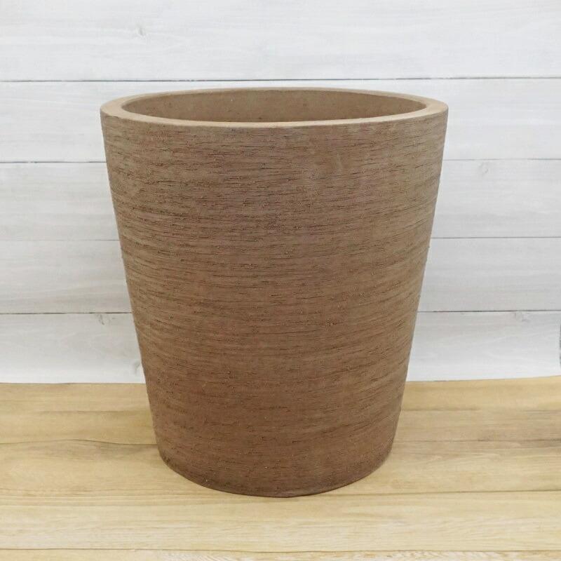 植木鉢 おしゃれ テラコッタ テラサモコニックL＜ 50cm 16号 穴あり ブラウン 素焼き プランター 縦長 深鉢 長鉢 背の高い 大型 かわいい 鉢 室内 屋外 観葉植物の画像