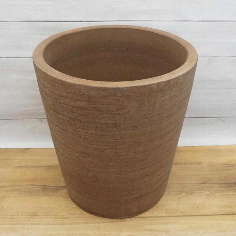 植木鉢 おしゃれ テラコッタ テラサモコニックL＜ 50cm 16号 穴あり ブラウン 素焼き プランター 縦長 深鉢 長鉢 背の高い 大型 かわいい 鉢 室内 屋外 観葉植物の画像