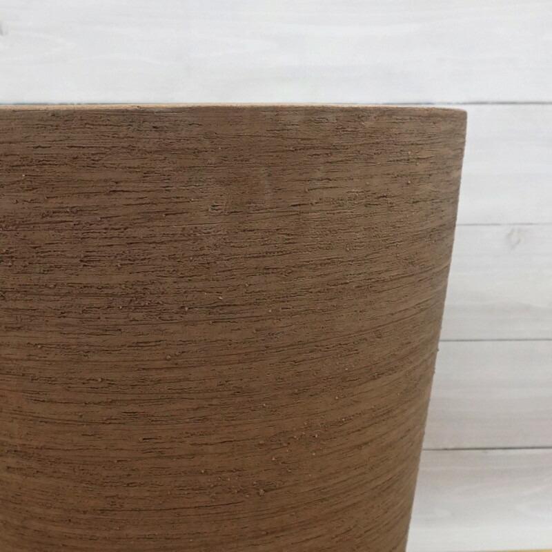 植木鉢 おしゃれ テラコッタ テラサモコニックL＜ 50cm 16号 穴あり ブラウン 素焼き プランター 縦長 深鉢 長鉢 背の高い 大型 かわいい 鉢 室内 屋外 観葉植物の画像