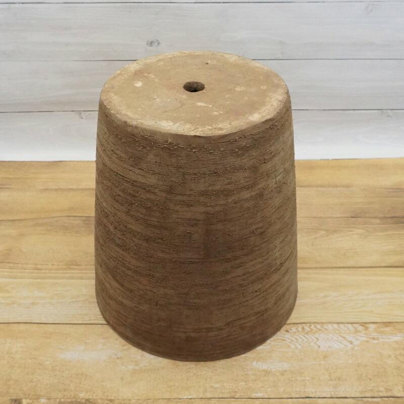 植木鉢 おしゃれ テラコッタ テラサモコニックL＜ 50cm 16号 穴あり ブラウン 素焼き プランター 縦長 深鉢 長鉢 背の高い 大型 かわいい 鉢 室内 屋外 観葉植物の画像