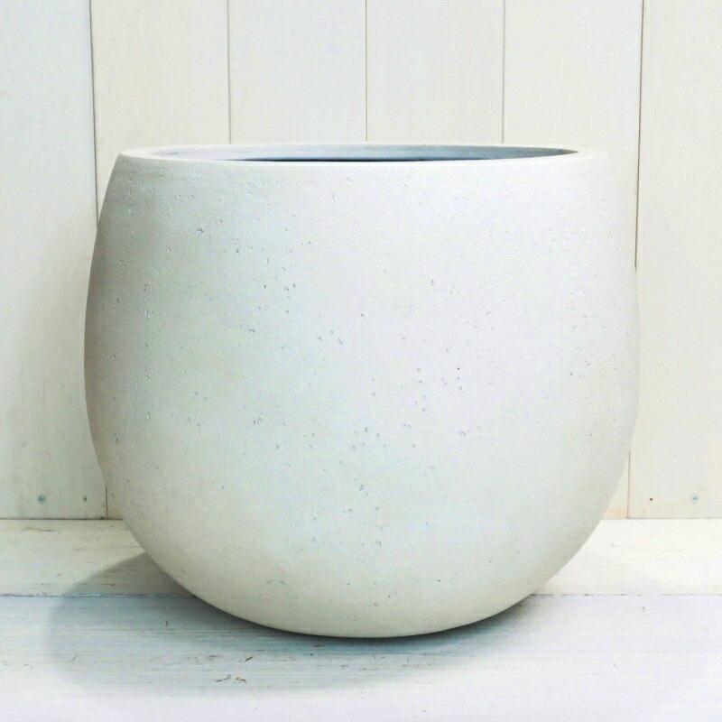 植木鉢 おしゃれ 軽い テラニアスローバルーンL(2色) 55cm 18号 FRP 底穴 プランター 鉢 室内 屋外 鉢植え 観葉植物 多肉植物 塊根の画像